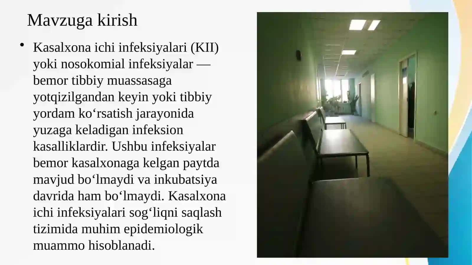 Kasalxona ichi infeksiyalarining epidemiologik xarakteristikasi 2