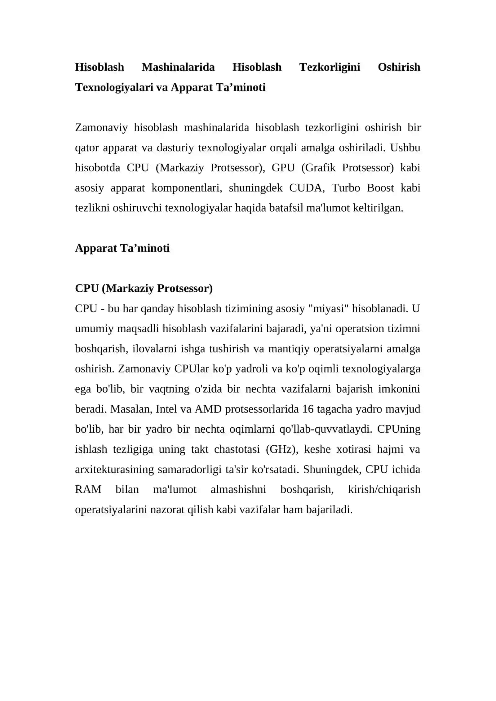 Parallel kompyuter arxitekturasi va dasturlash 2