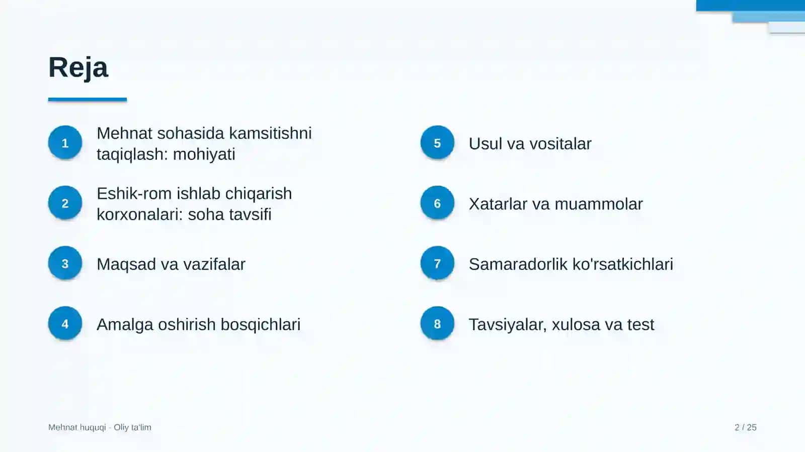 Eshik-rom ishlab chiqarish korxonalarida mehnat sohasida kamsitishni taqiqlash 2