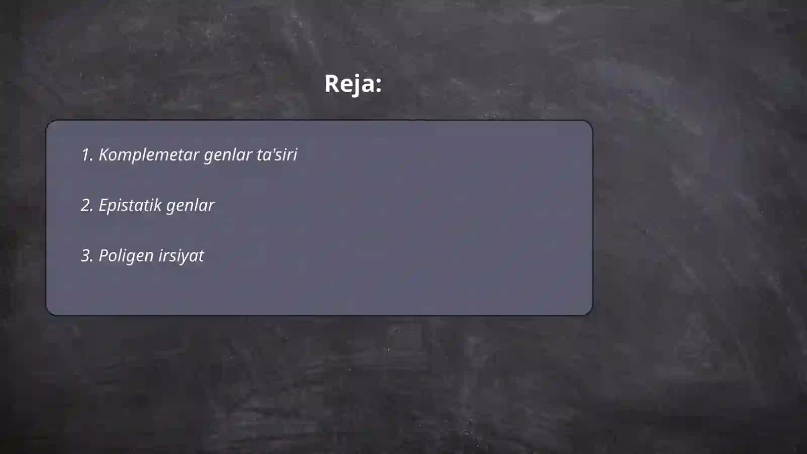 Komplementar genlar ta'siri 2