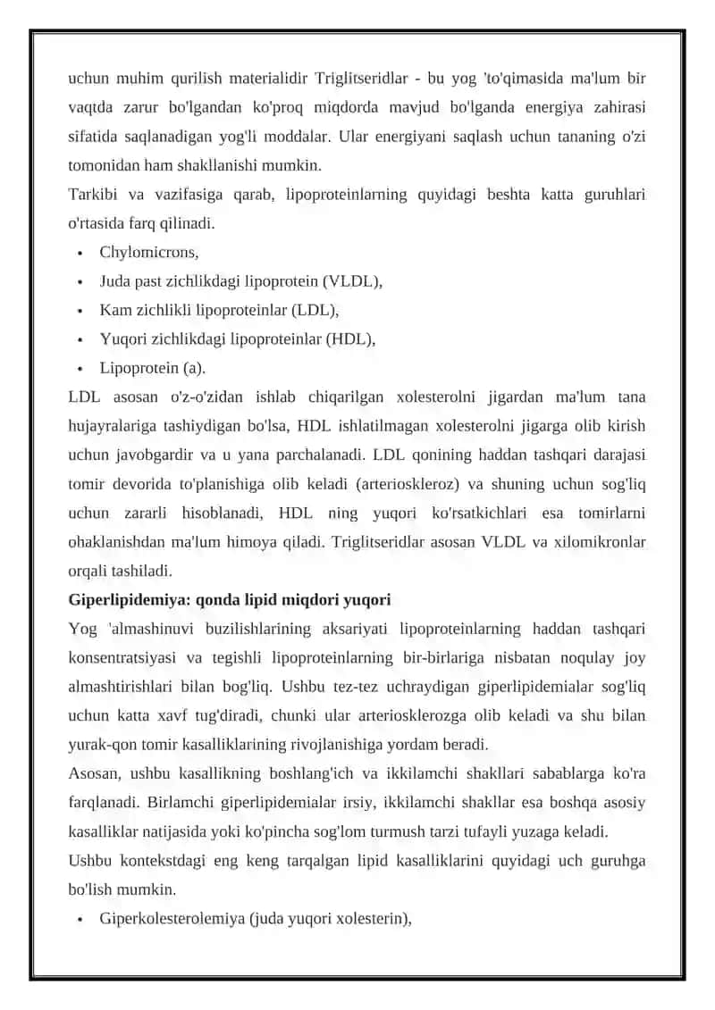 Yog 'almashinuvining IRSIY BUZILISHI 2