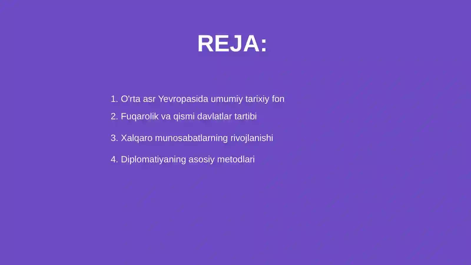 O'rta asr yevropasida xalqaro munosabatlar va diplomatiya 2