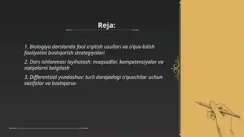 Biologiyani o'qitish 2