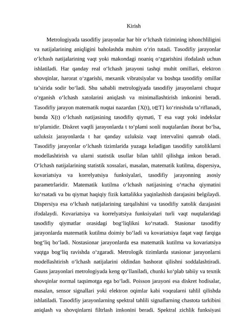 Tasodifiy jarayon tushunchasi va uning matematik ta’rifi 2
