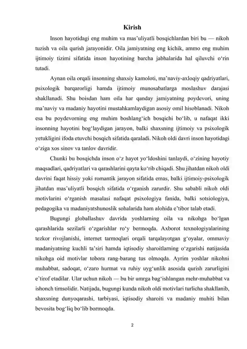 NIKOH OLDIMOTIVLARINI IJTIMOIY PSIXOLOGIK XUSUSIYATLARI 2
