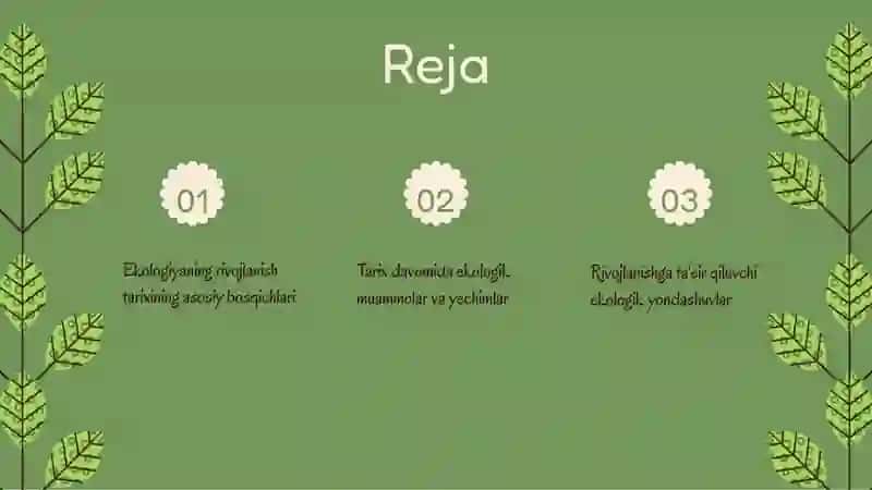 Ekologiyaning rivojlanish tarixi 2