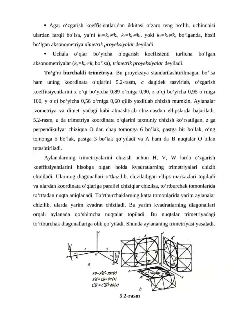 Aksonometrik proyeksiyalar 2