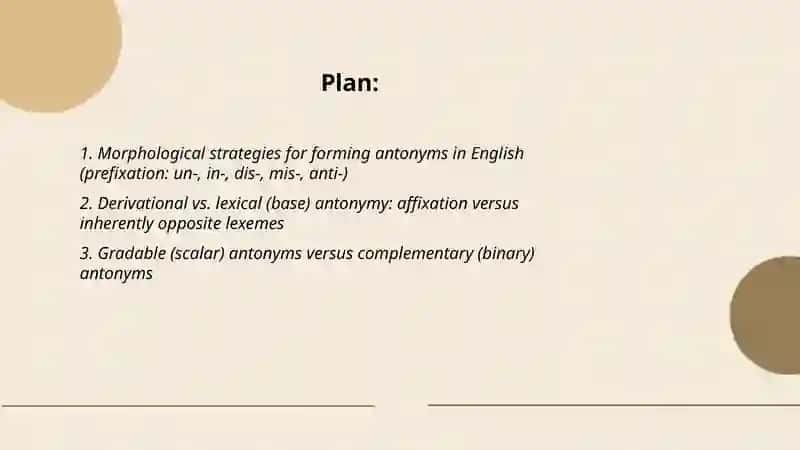 Structural and semantic features of antonyms in English 2