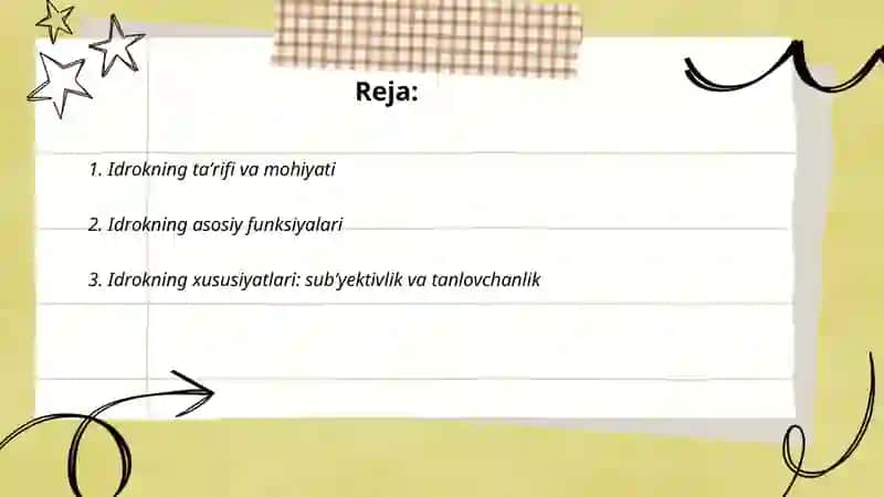 Idrok haqida tushuncha va uning xususiyatlari 2