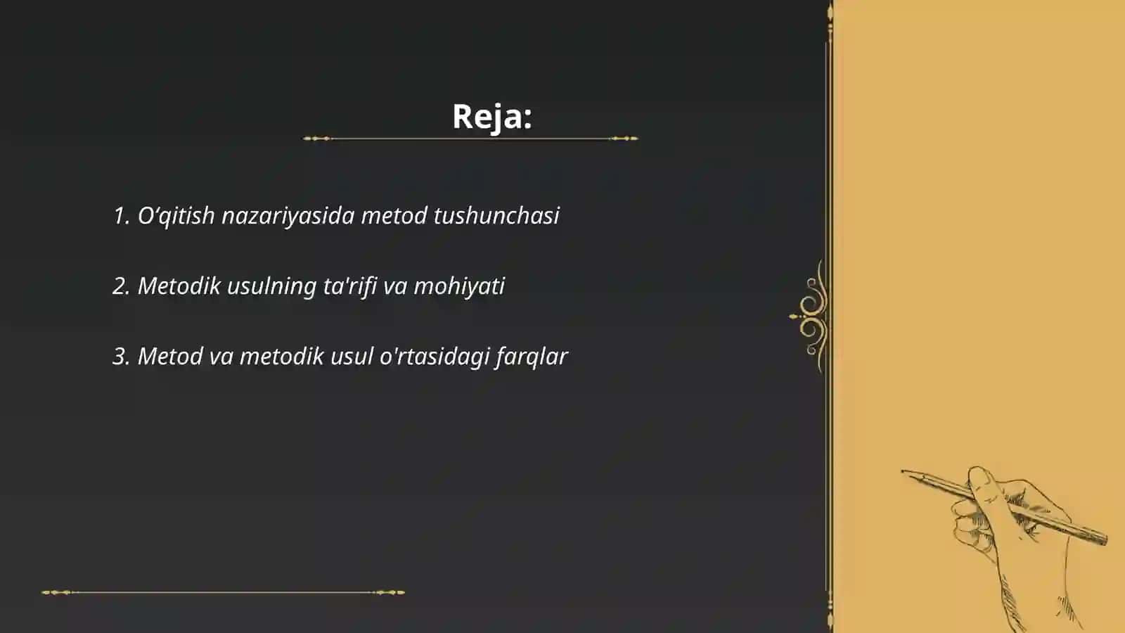 Metod va Metodik Usullar 2
