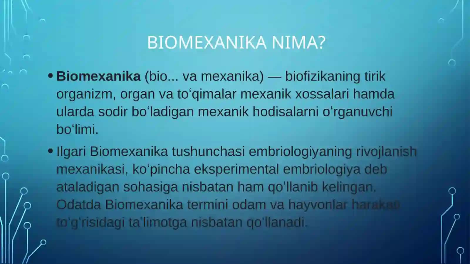 TAna biomexanikasi va harakatlanishi 2