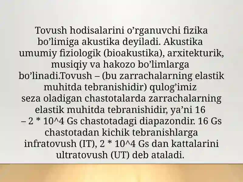 ESHITISH BIOFIZIKASI ELEMENTLARI. KOXLEAR IMPLANTATSIYA ASOSLARI 2