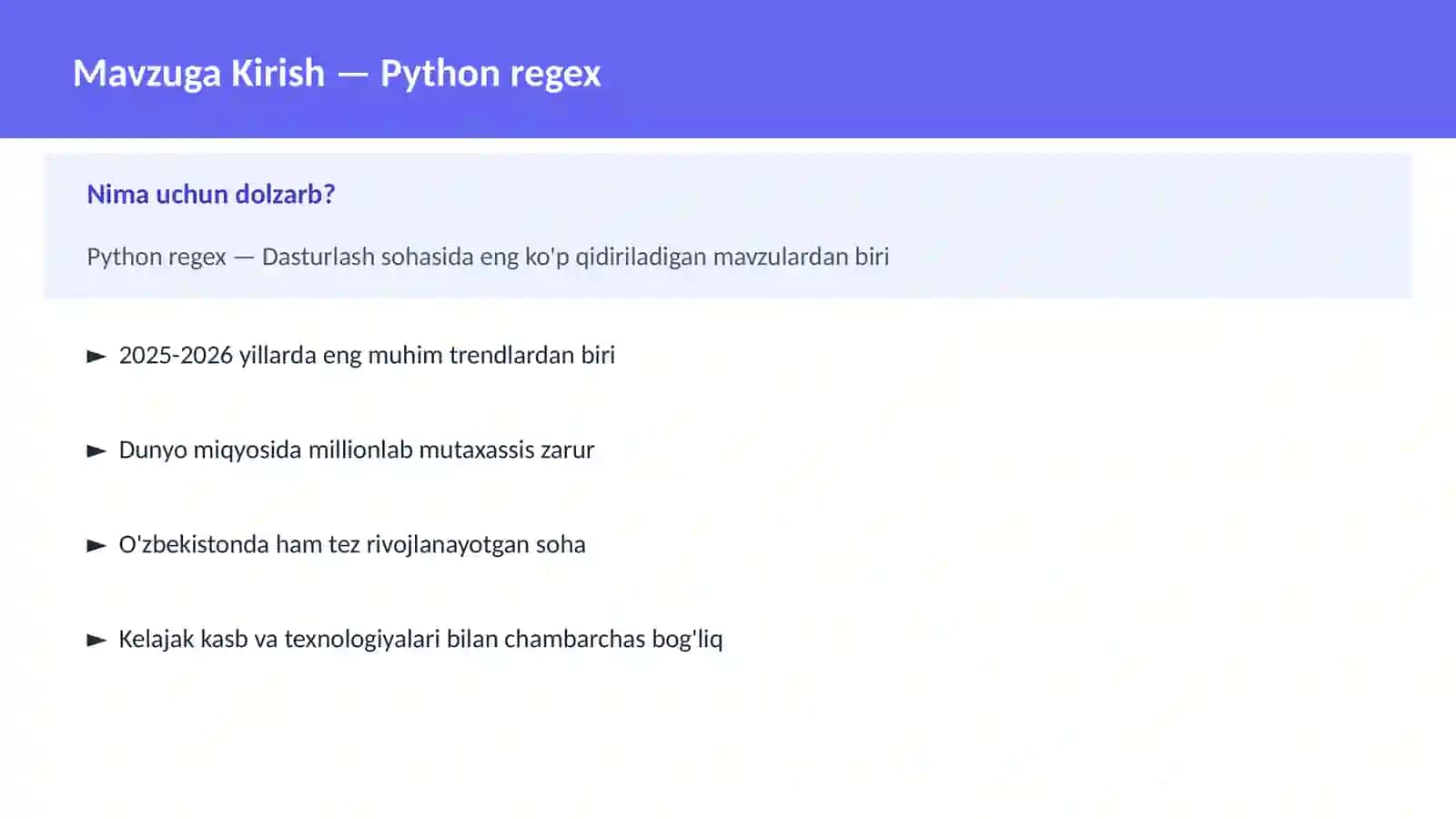 DASTURLASH | PYTHON DASTURLASH 2