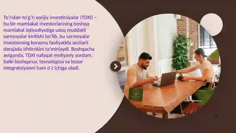 To‘ridan-to‘g‘ri xorijiy investitsiyalar 2