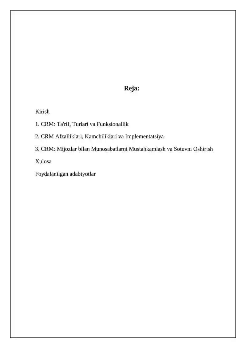 CRM: Ta'rif, Turlari va Funksionallik 2