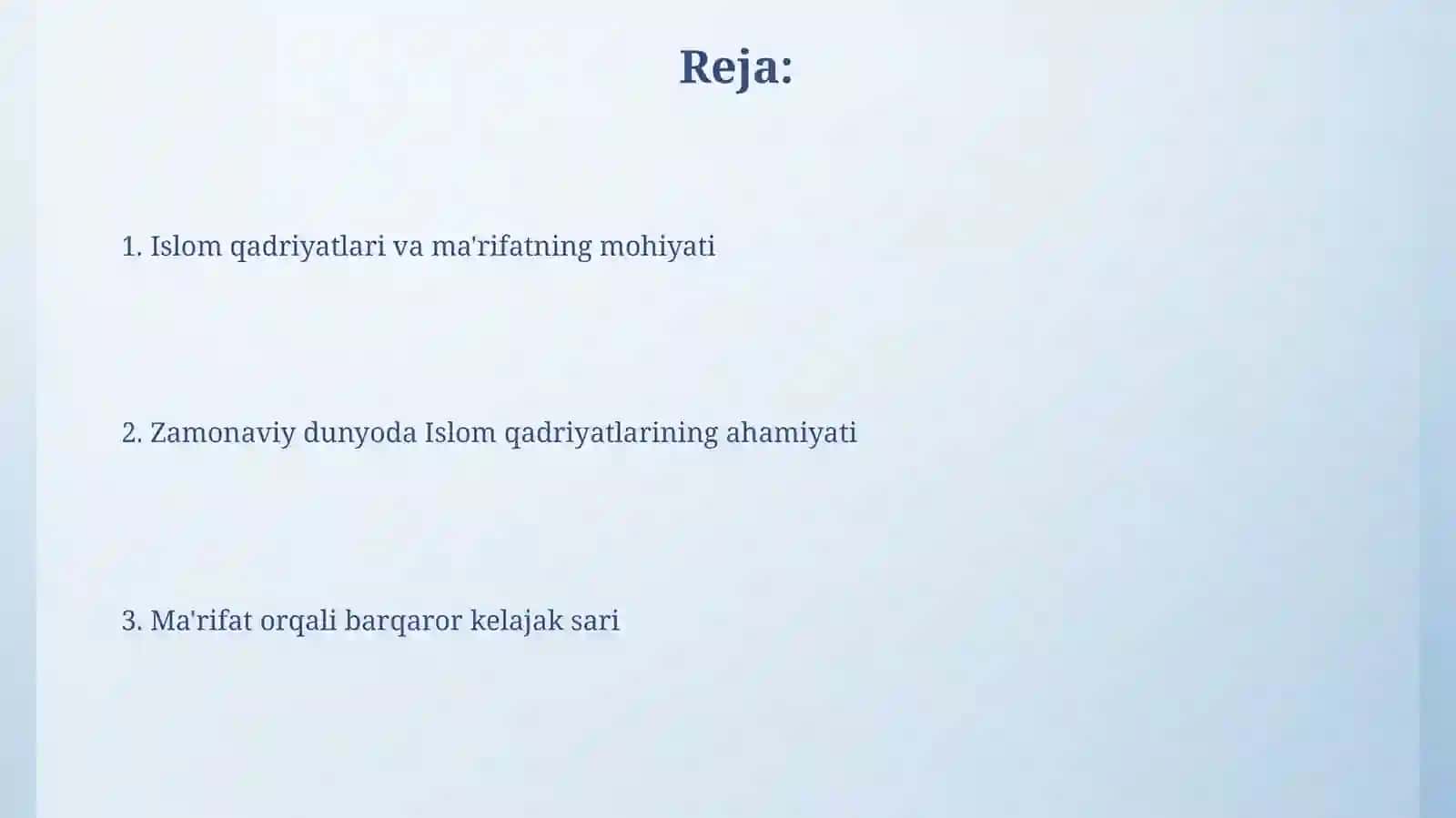 Islom qadriyatlarivamaʼrifatninghozirgidavrdagiahamiyati 2