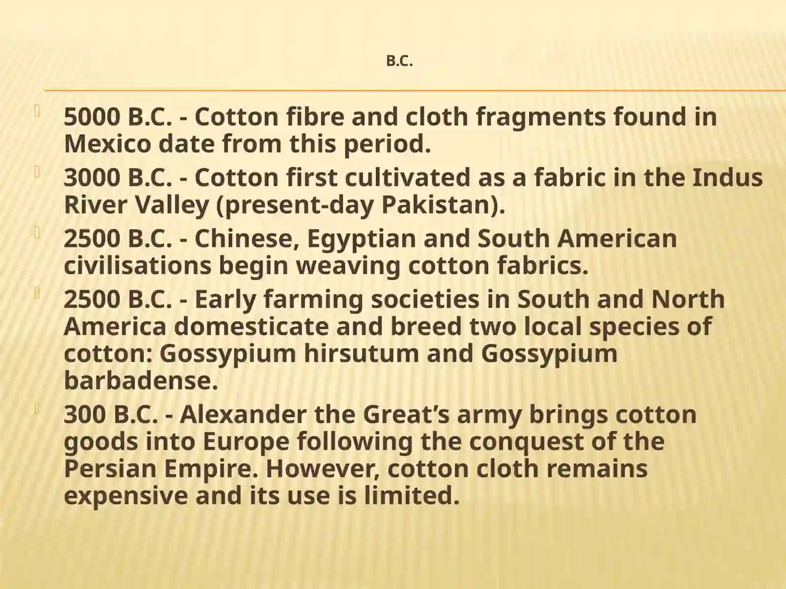 History of cotton 2