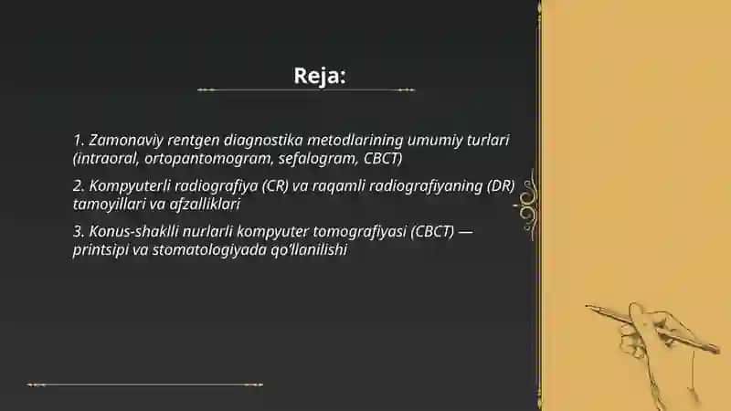 Zamonaviy rentgen tashxislash usullari 2