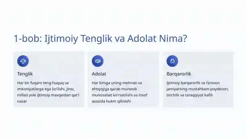 Ijtimoiy Tenglik va Adolat: O'zbekiston Yo'li 2