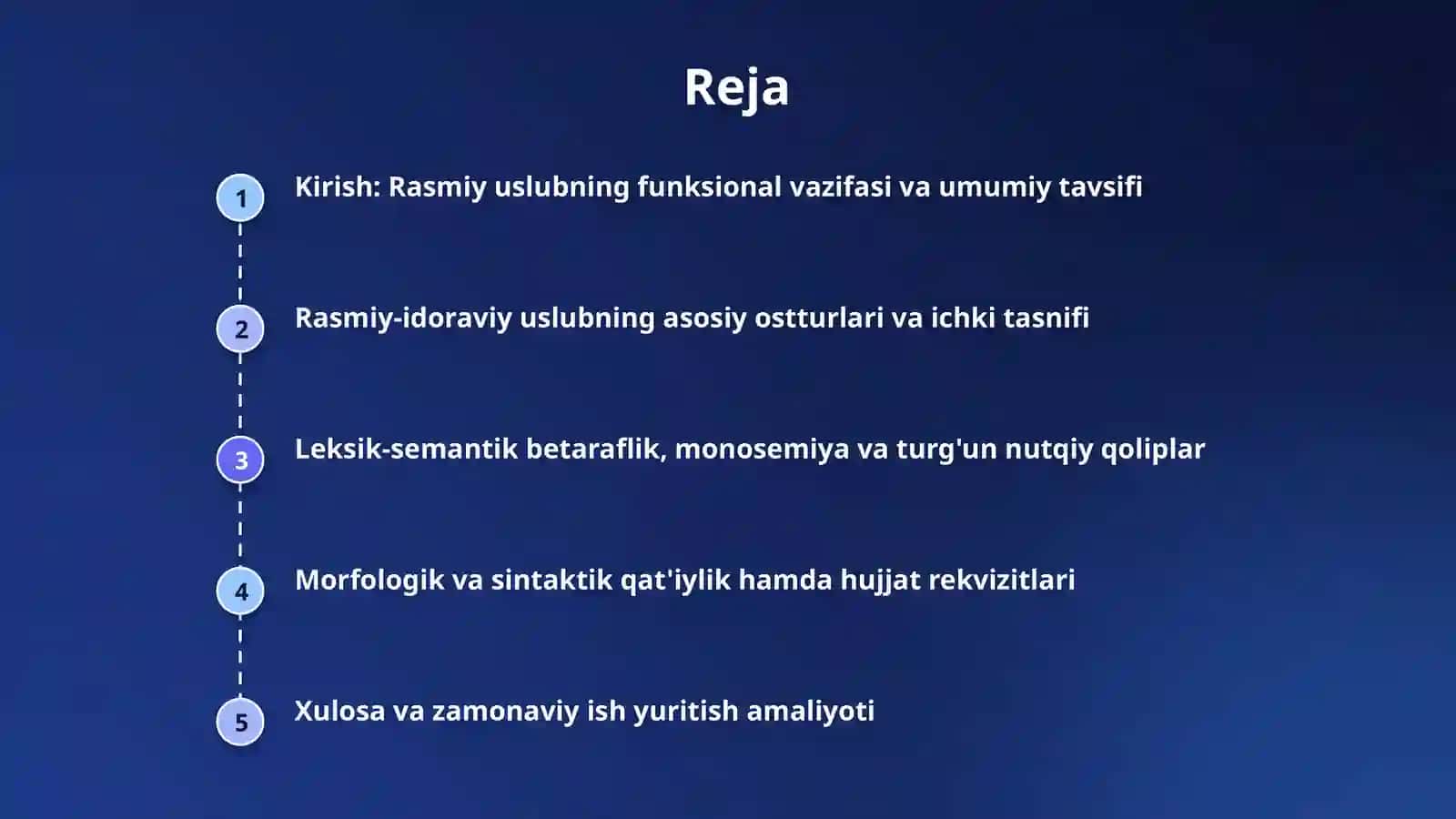 Rasmiy uslub va uning hususiyatlari 2