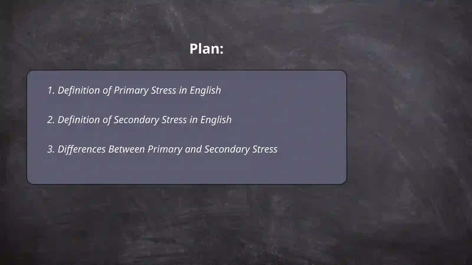 Primary and Secondary Stress in English 2