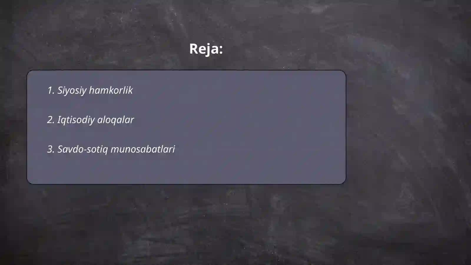 Siyosiy hamkorlik 2
