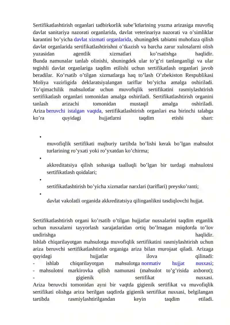 Sertifikatlashtirish tartibi 2