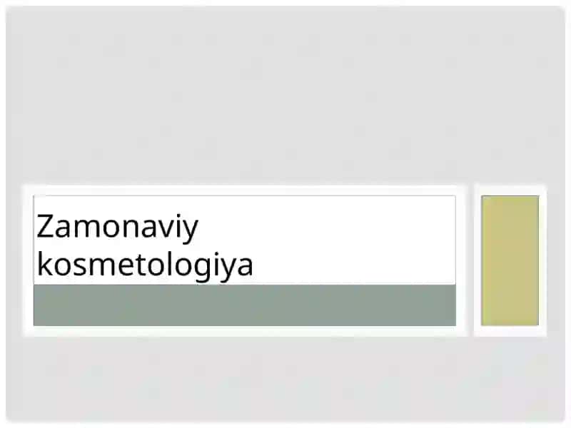Zamonaviy kosmetologiya 2