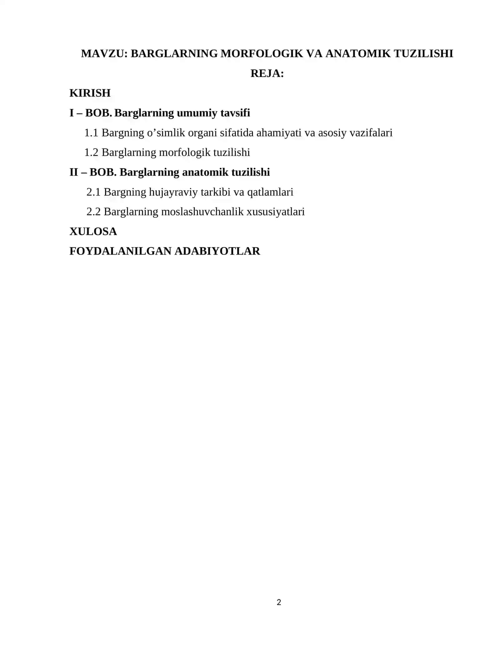 BARGLARNING MORFOLOGIK VA ANATOMIK TUZILISHI 2