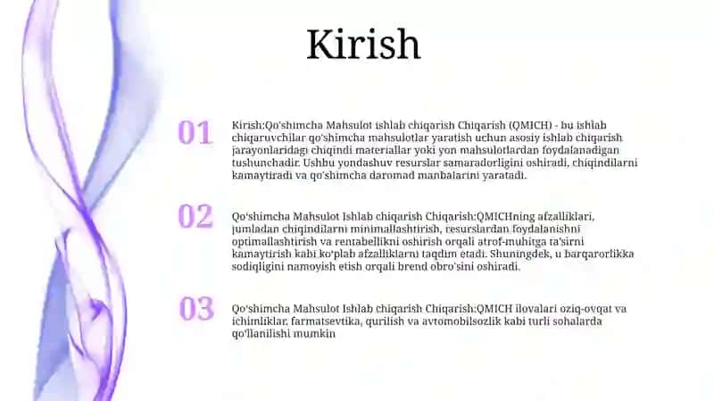 Qo'shimcha Mahsulot Ishlab Chiqarish 2