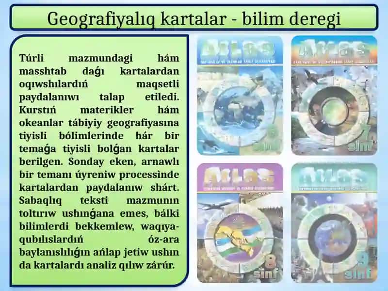 Geografiyalıq kartalar-bilim deregi 2