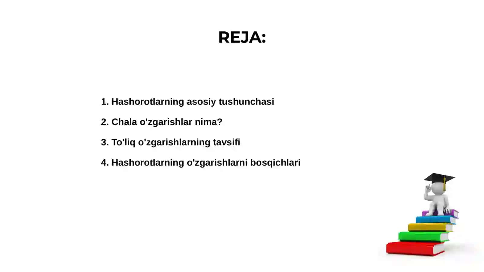 Hashorotlarning chala va to'liq òzgarishlari 2