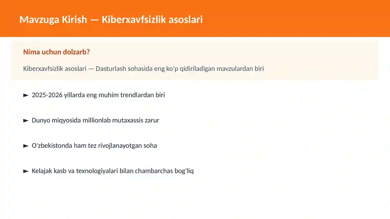 Kiberxavfsizlik asoslari 2