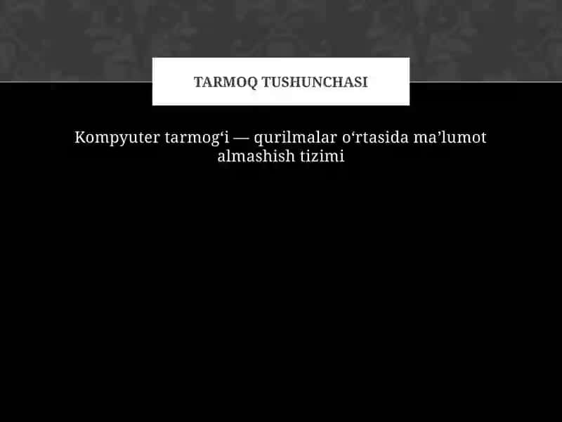 Kompyuter tarmoqlari 2