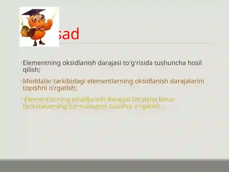 Elementlarning oksidlanish darajasi 2