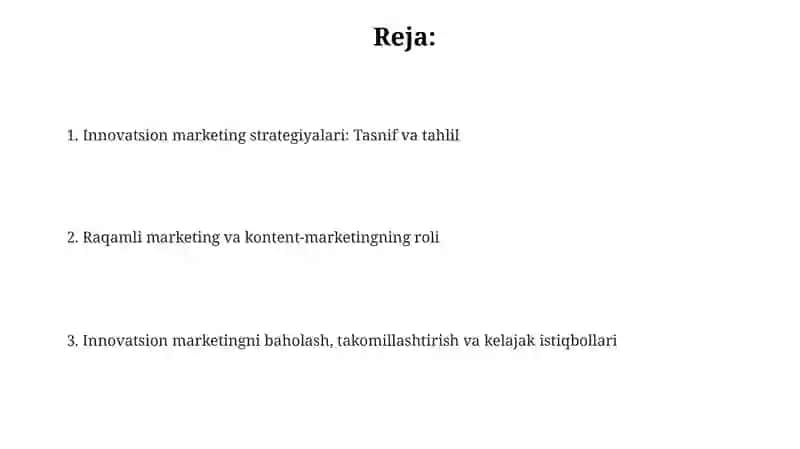 Innovatsion iqtisodiyot va innovatsion marketingning mohiyati 2