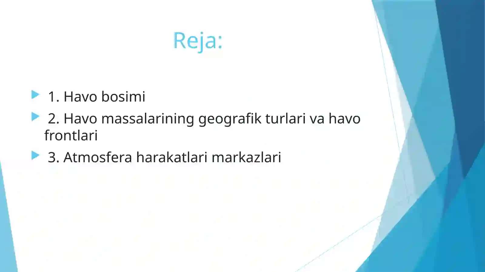 Havo massalari va frontlari 2