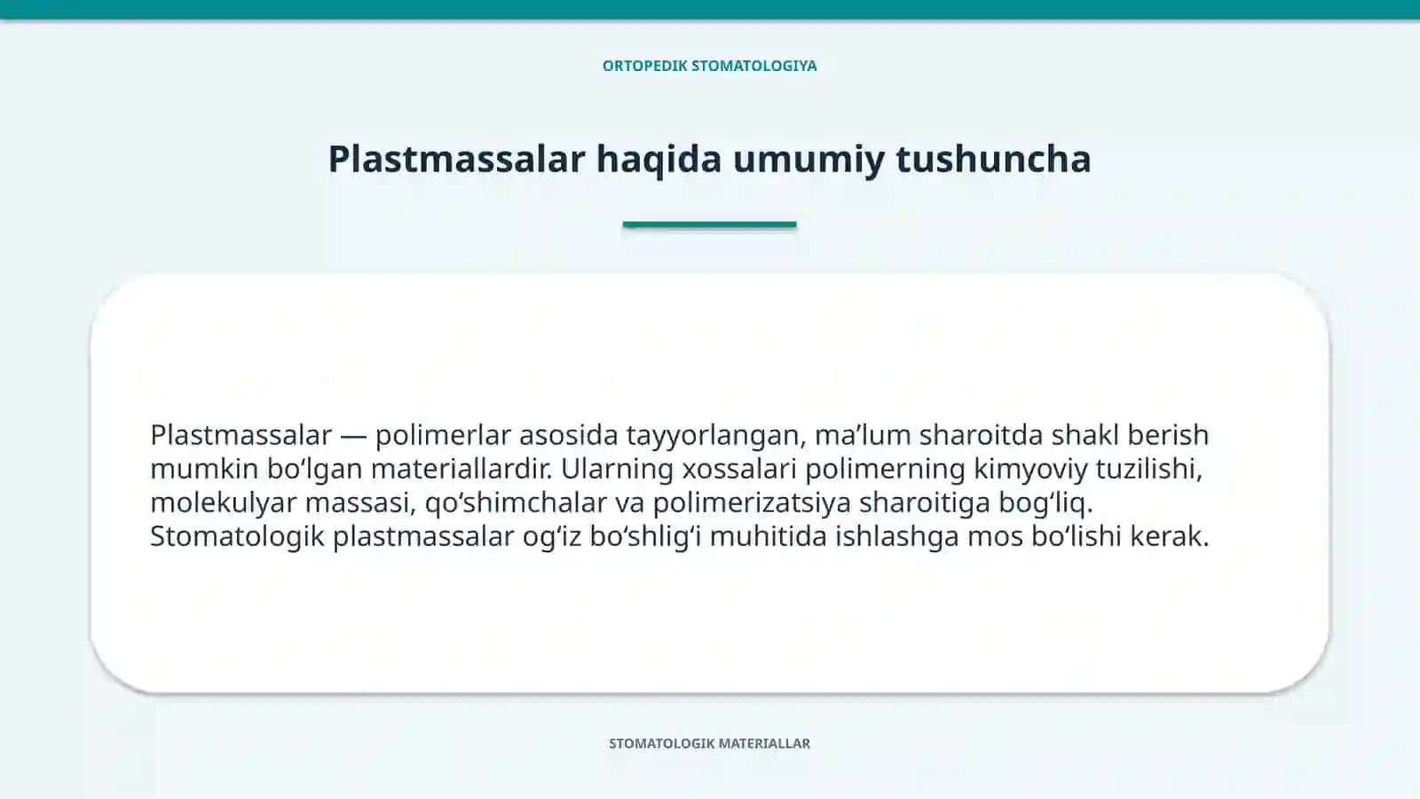 ORTOPEDIK STOMATOLOGIYA 2