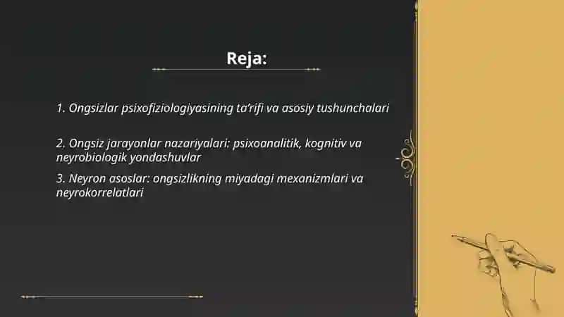 Ongsizlar psixofiziologiyasi 2