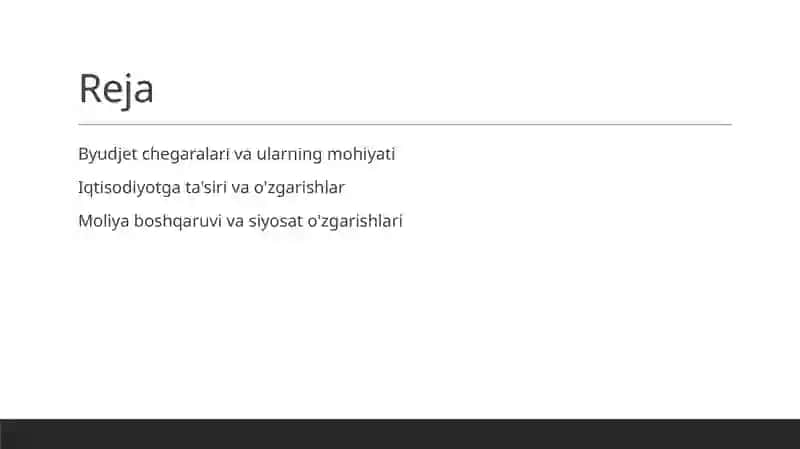 Byudjet chegaralari va ularning mohiyati 2