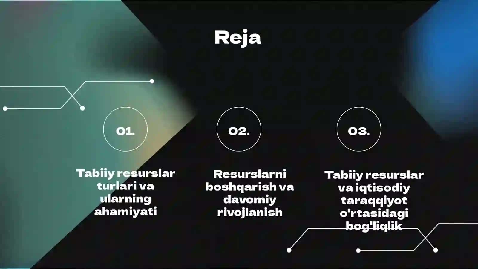 Tabiiy resurslarga tasnif 2