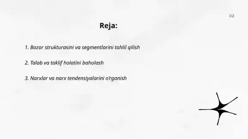Ko'chmas mulk bozorini tahlil qilish. 2