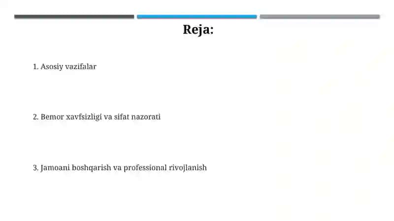 Palata hamshirasi vazifalari 2