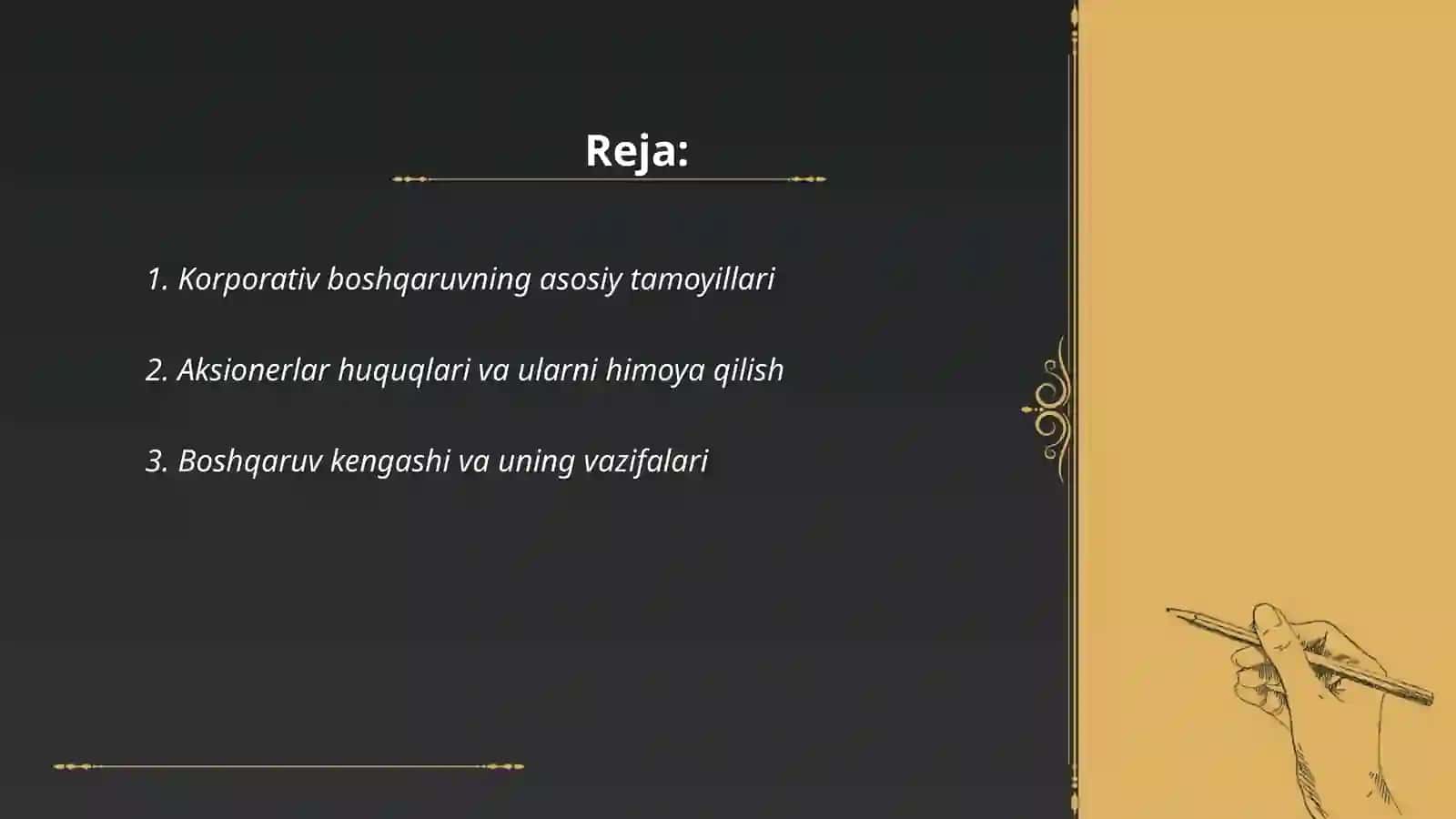 Korporativ boshqaruv kodekslari 2