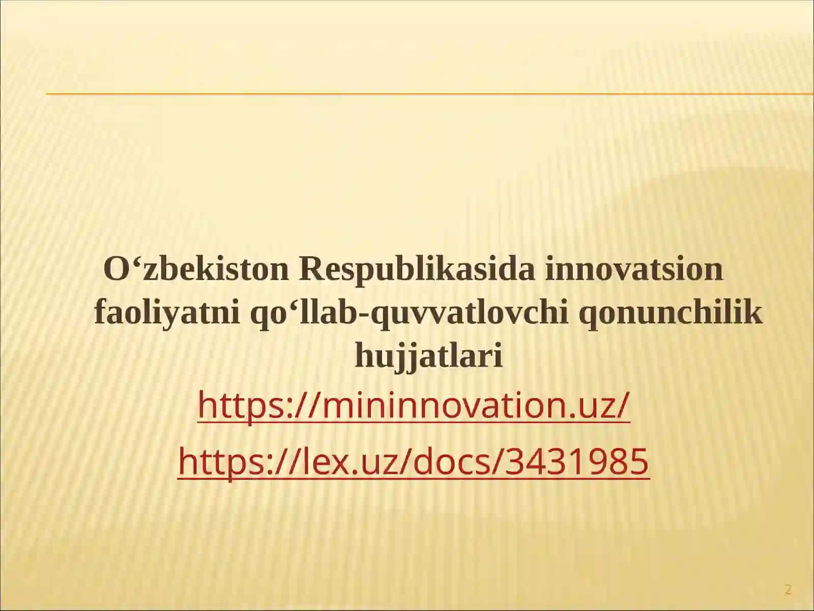 INNOVATSIYA SIYOSATI 2