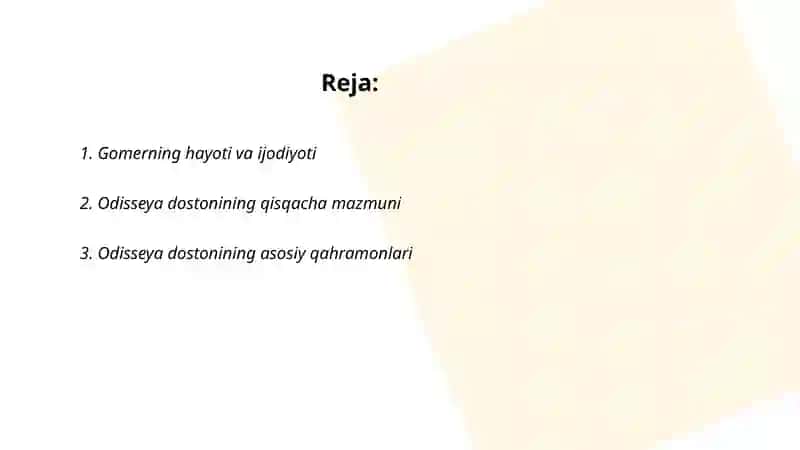 Gomerning Odisseya dostoni 2