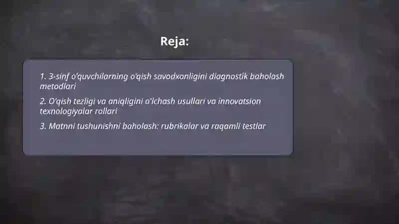 3-sinf o'qish savodxonligi tahlili 2