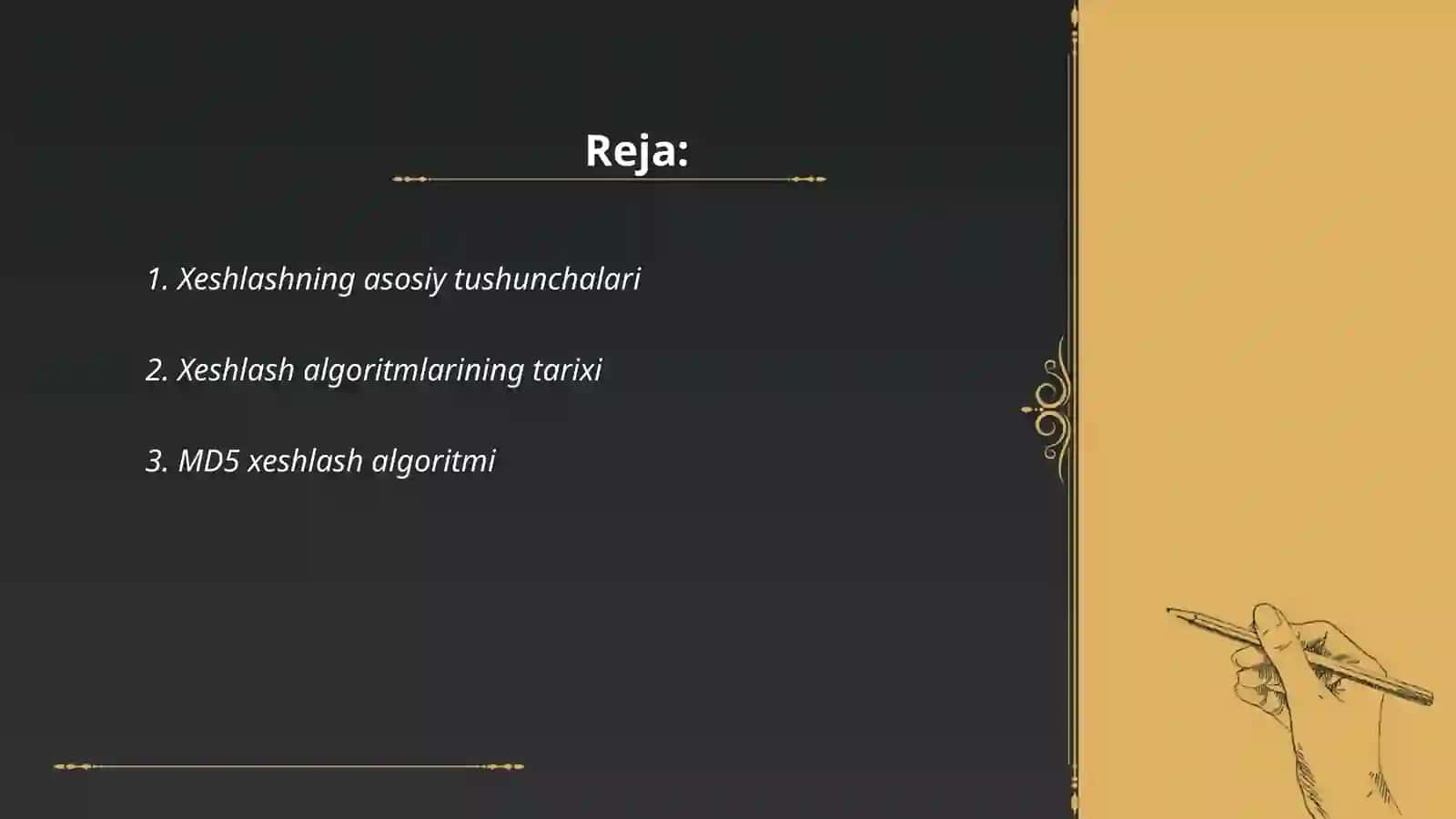 Maʼlumotlarni xeshlash algoritmlari 2
