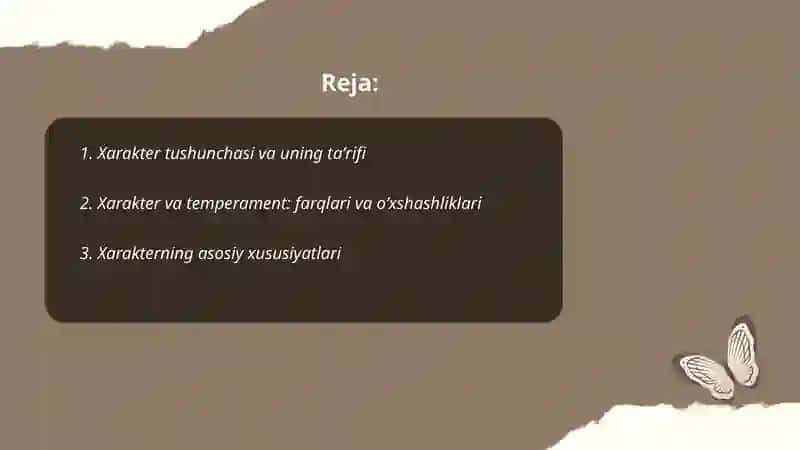 Xarakter haqida tushuncha 2