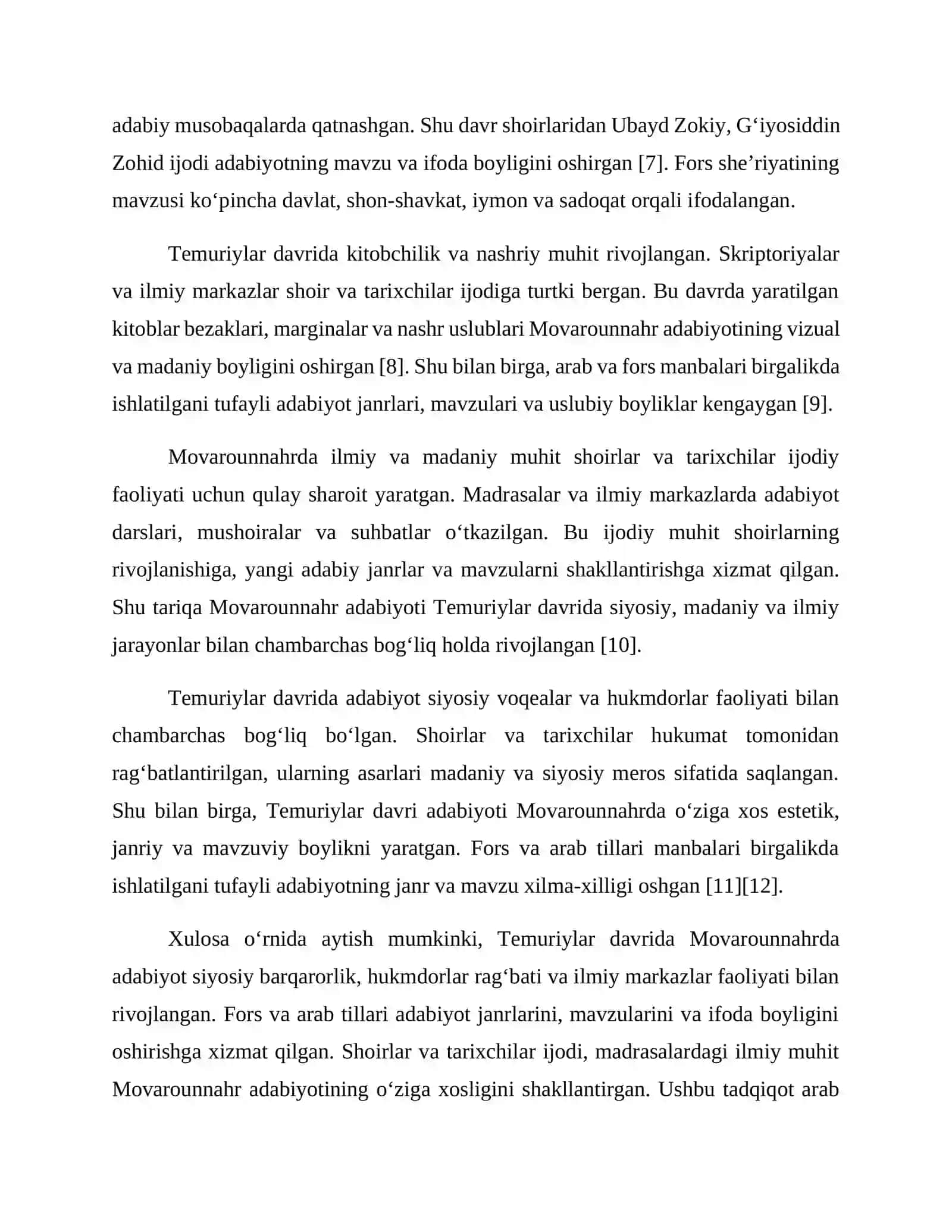 Temuriylar davrida Movarounnahrda adabiyot rivoji 2